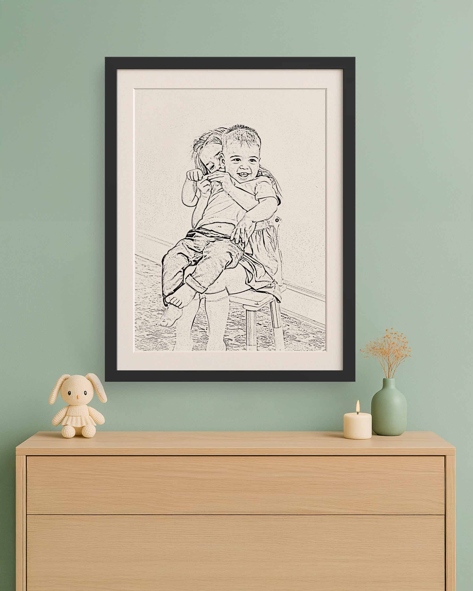 BEBECADRE Forever signature portrait framed mockup