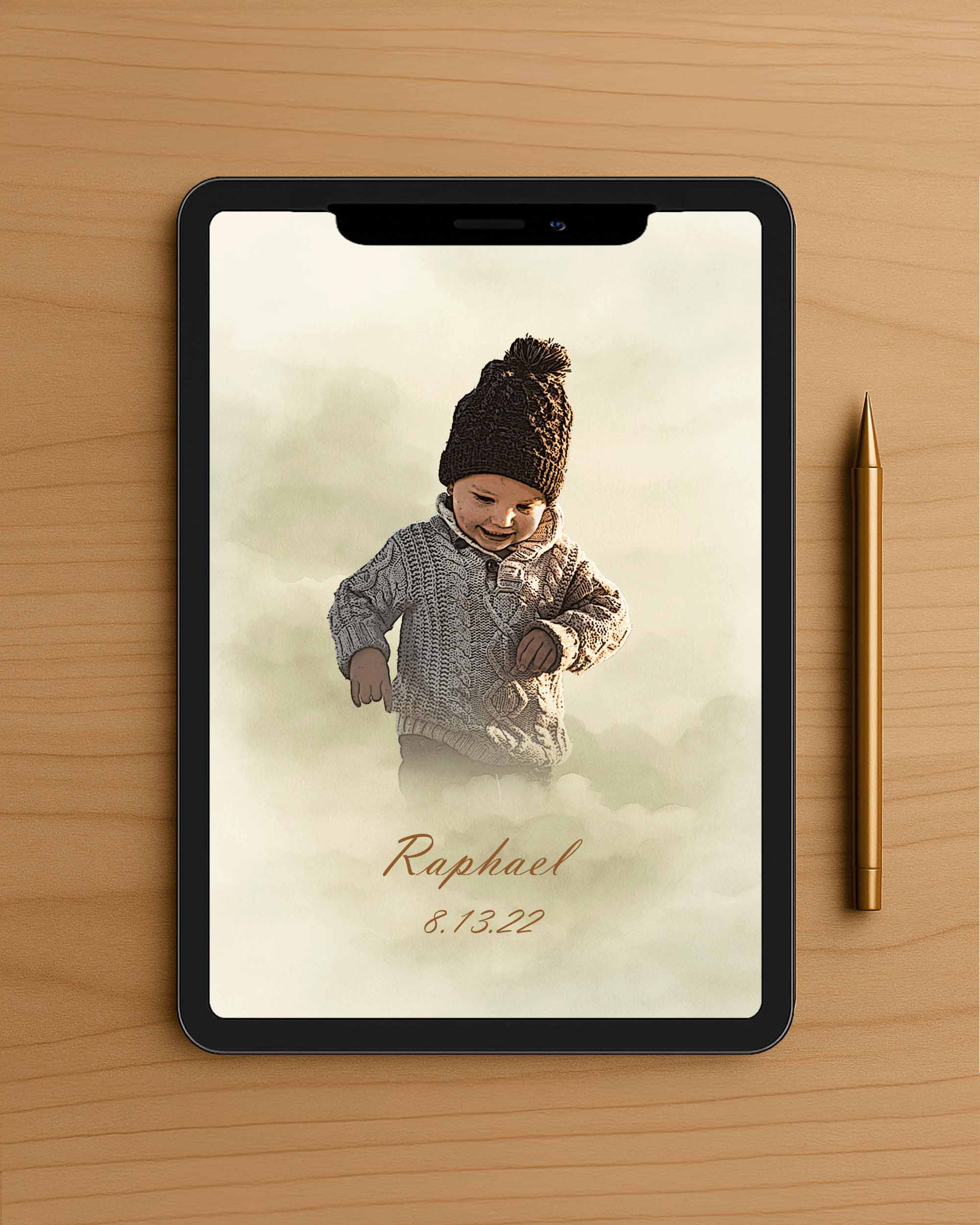 BEBECADRE Sophia signature portrait  mockup