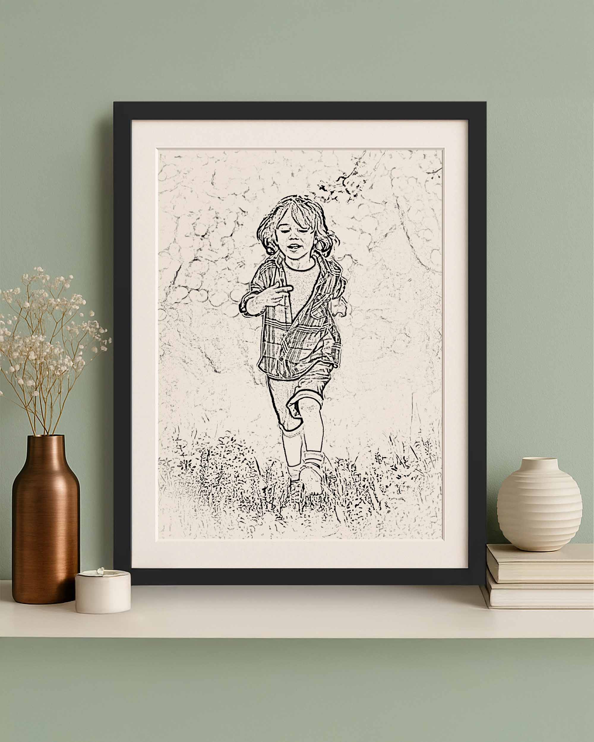 Line Art Portrait Example