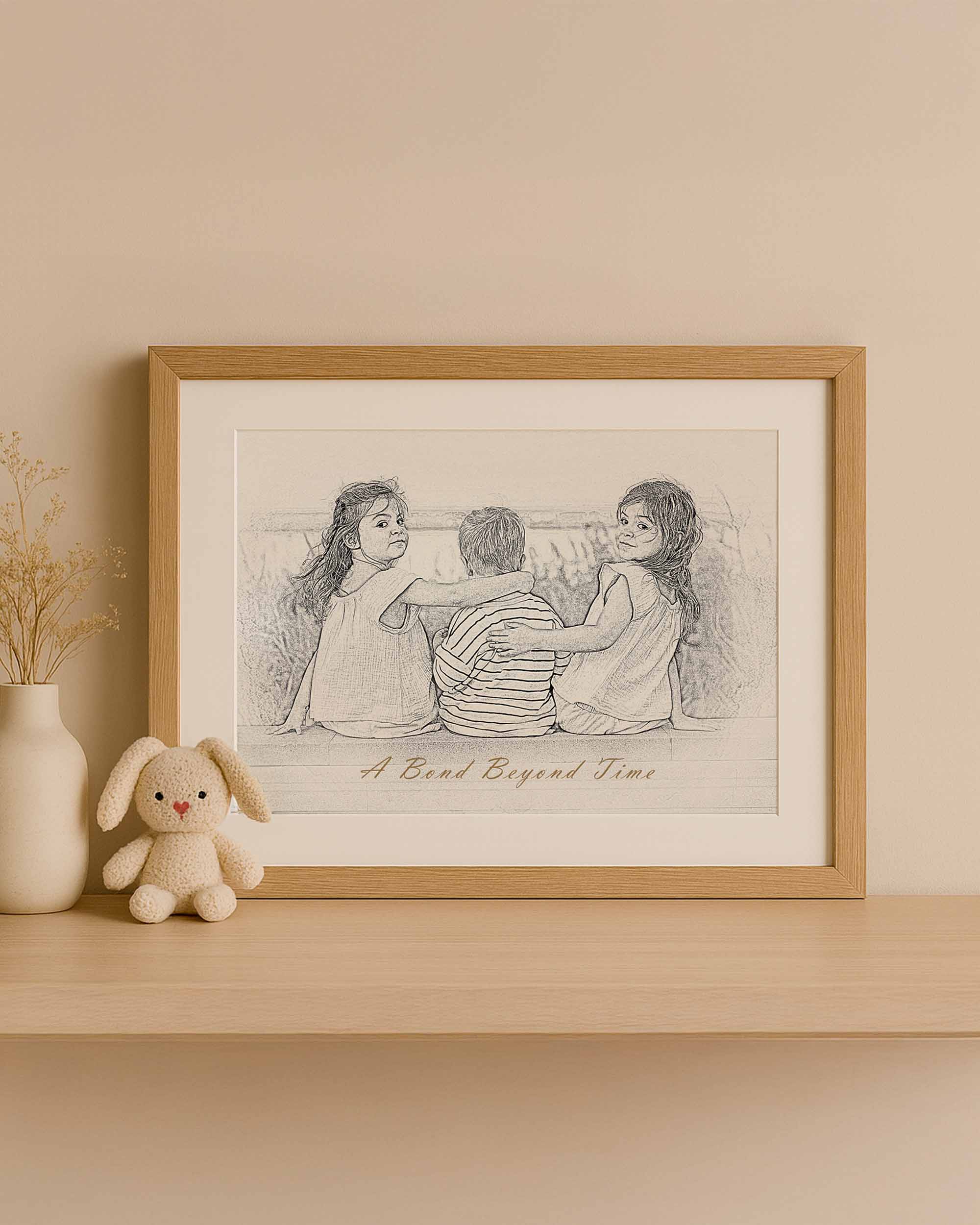 BEBECADRE Siblings signature portrait  mockup