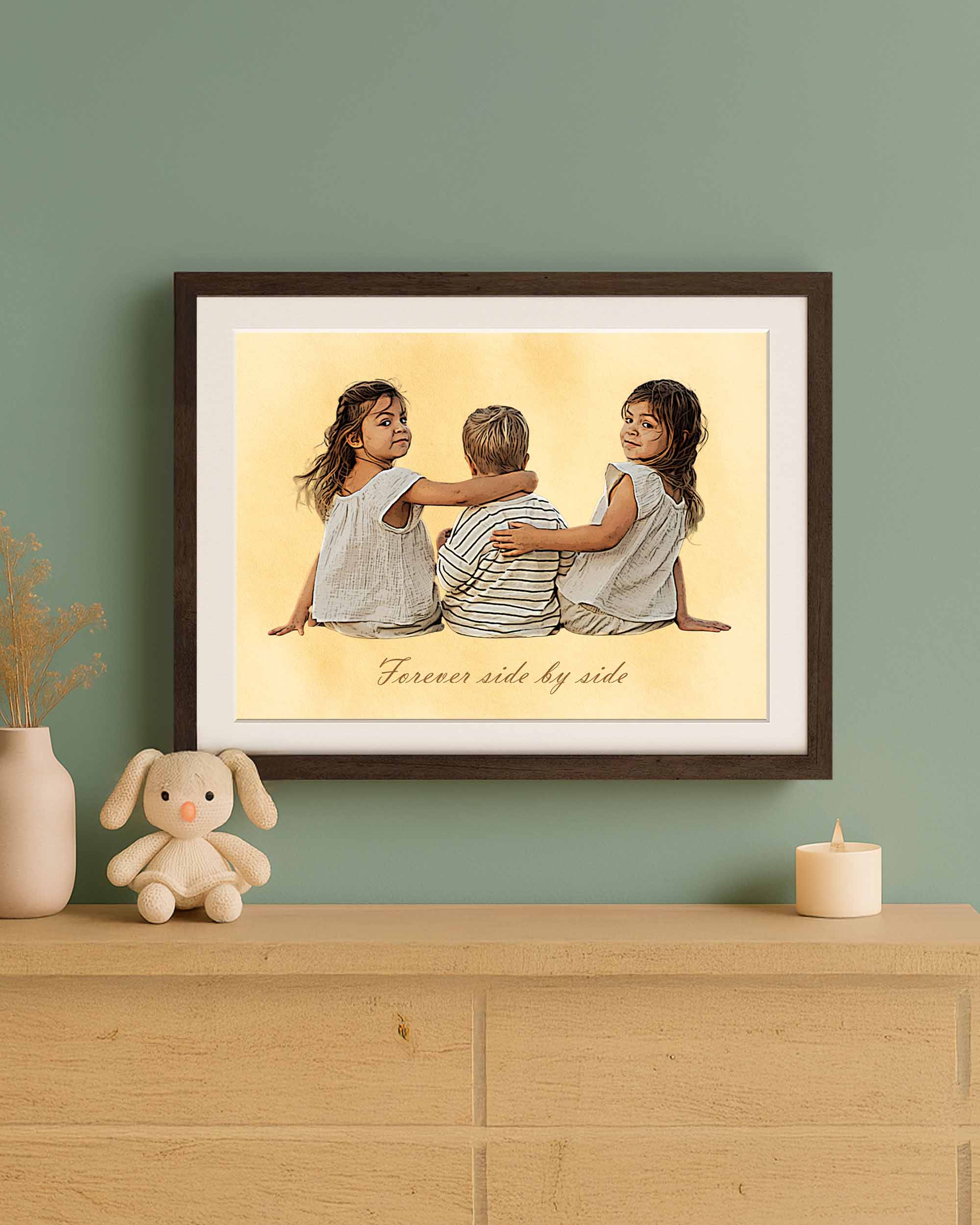BEBECADRE Siblings 1 signature portrait  mockup